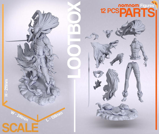 Hollow Shinigami | Resin Garage Kit Figure Anime Manga Fan Art | Nomnom Figures