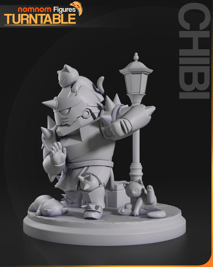 Chibi Armor Brother | Resin Garage Kit Figure Anime Manga Fan Art | Nomnom Figures