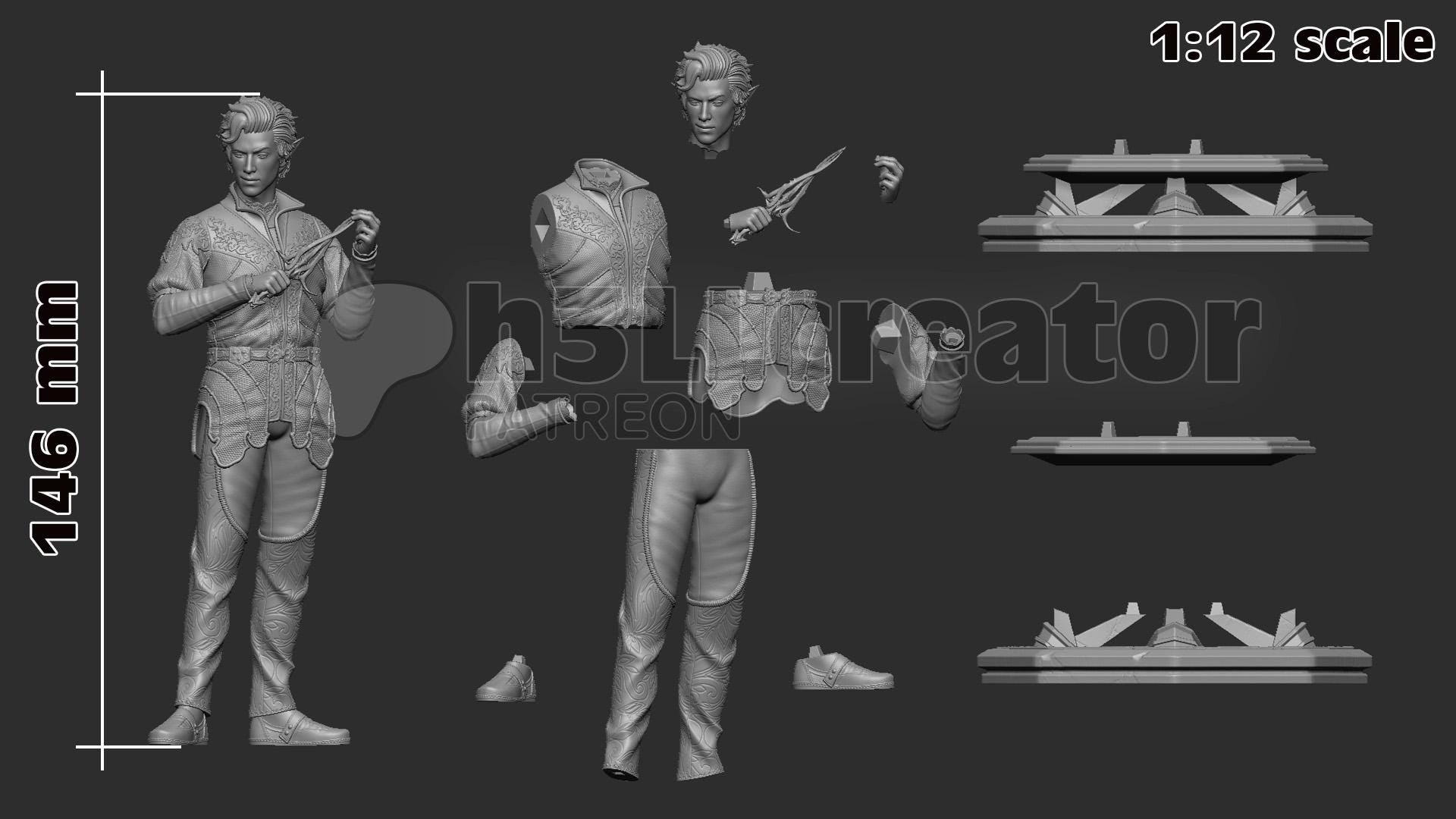 1:12 Sassy Vamp | Resin Garage Kit Figure Game D&D Fan Art | h3LL creator