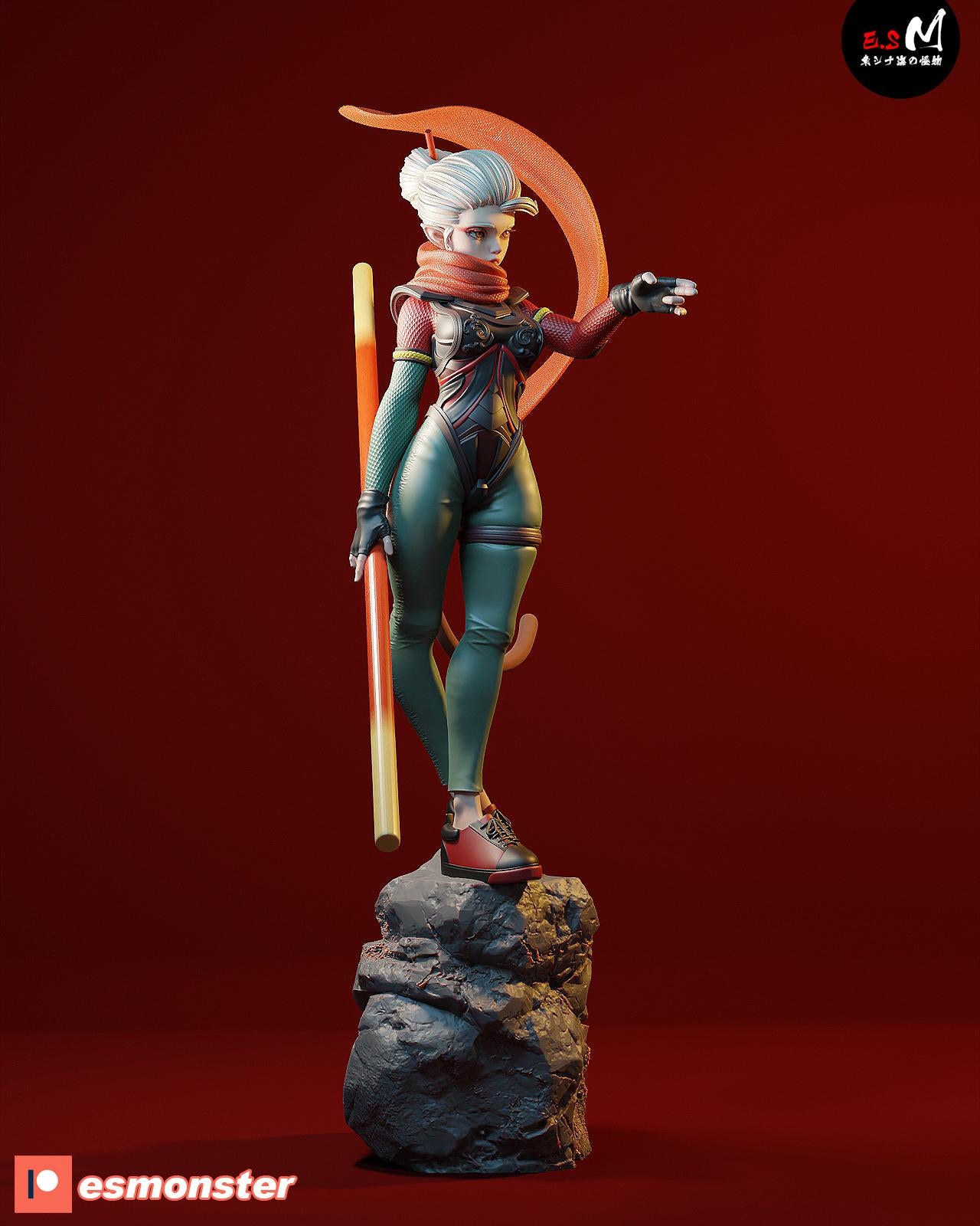 Feminine Monkey King | Resin Garage Kit Sculpture Anime Video Game Fan Art Statue | E.S Monster