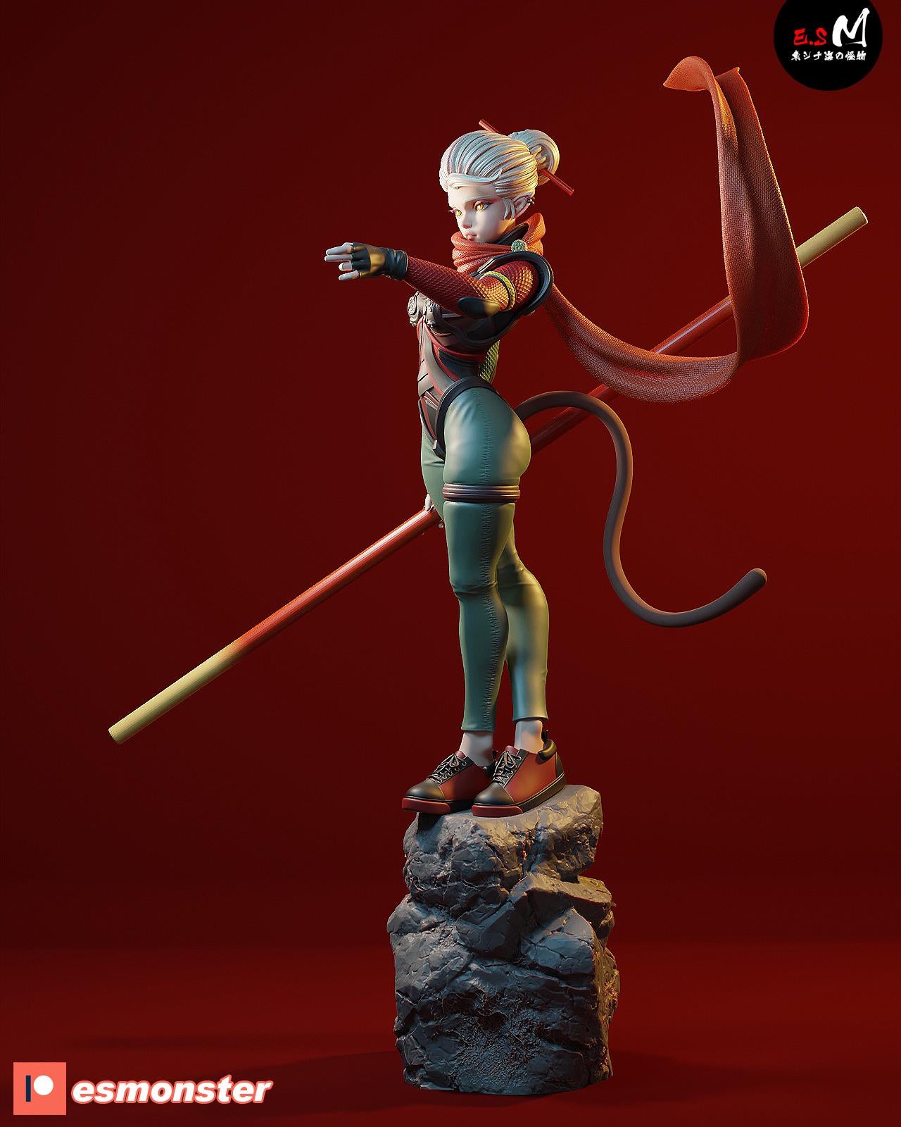 Feminine Monkey King | Resin Garage Kit Sculpture Anime Video Game Fan Art Statue | E.S Monster