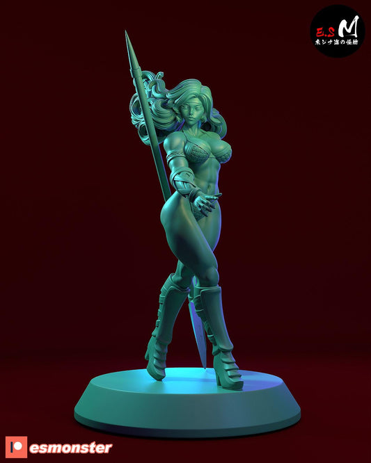Mighty Amazon Warrior | Resin Garage Kit Sculpture Anime Video Game Fan Art Statue | E.S Monster