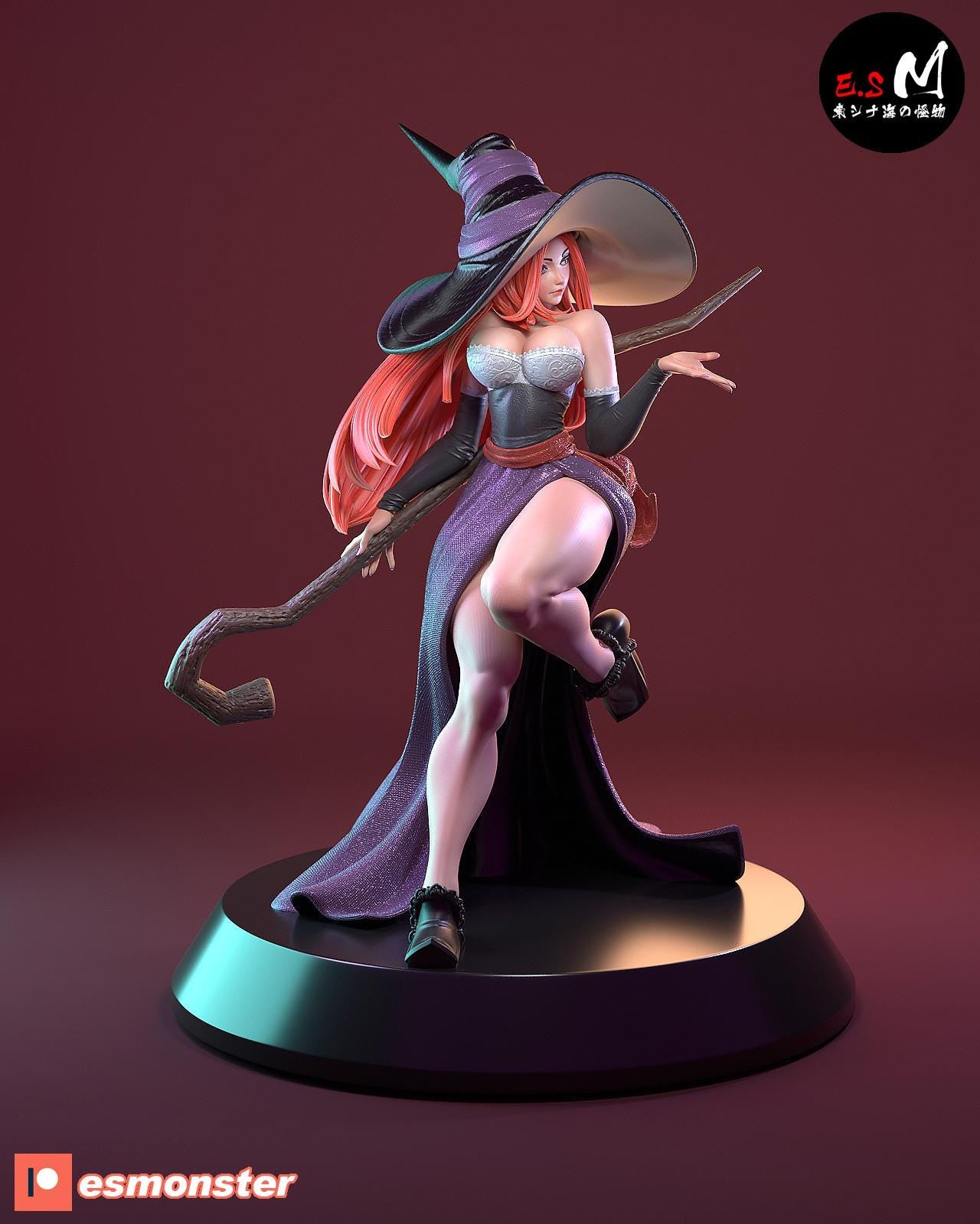 Pretty Sorceress | Resin Garage Kit Sculpture Anime Video Game Fan Art Statue | E.S Monster