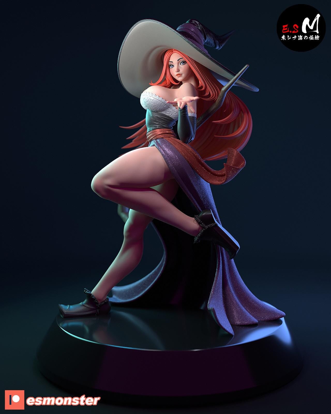 Pretty Sorceress | Resin Garage Kit Sculpture Anime Video Game Fan Art Statue | E.S Monster
