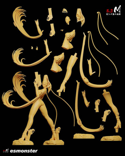 Stylish Umbra Witch | Resin Garage Kit Sculpture Anime Video Game Fan Art Statue | E.S Monster