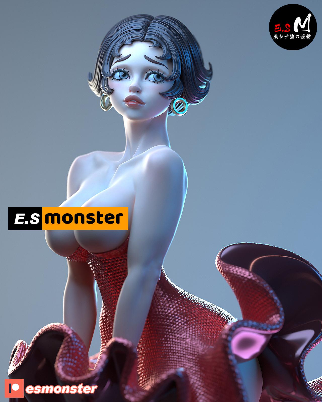 Betty Boop | Resin Garage Kit Sculpture Anime Video Game Fan Art Statue | E.S Monster