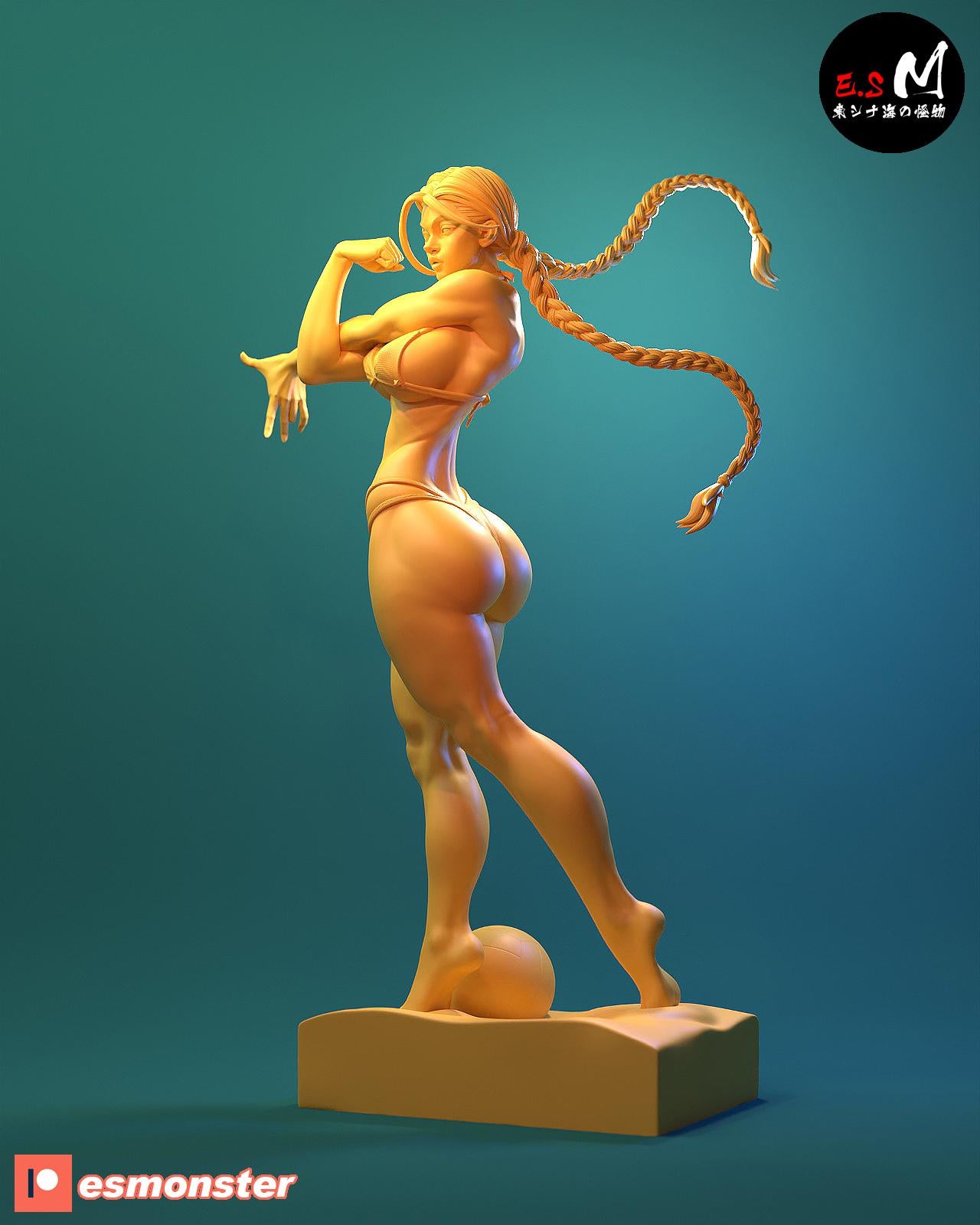 Beach Babe Fighter | Resin Garage Kit Sculpture Anime Video Game Fan Art Statue | E.S Monster