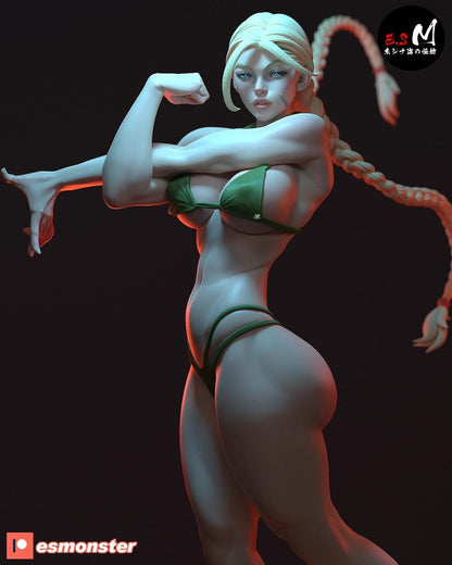 Beach Babe Fighter | Resin Garage Kit Sculpture Anime Video Game Fan Art Statue | E.S Monster