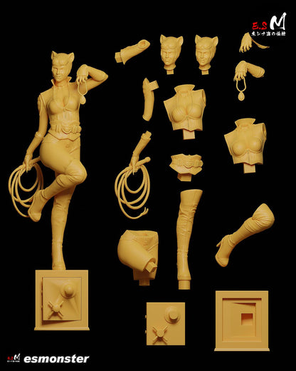 Coquettish Cat Burglar | Resin Garage Kit Sculpture Anime Video Game Fan Art Statue | E.S Monster
