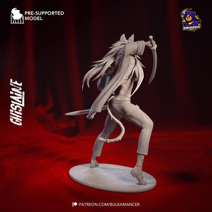 Beastfolk Swordmaster | Resin Garage Kit Sculpture Anime Video Game Fan Art Statue | Bulkamancer Sculpts