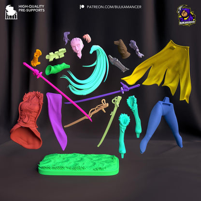 Blademaster of the Plains | Resin Garage Kit Sculpture Anime Video Game Fan Art Statue | Bulkamancer Sculpts