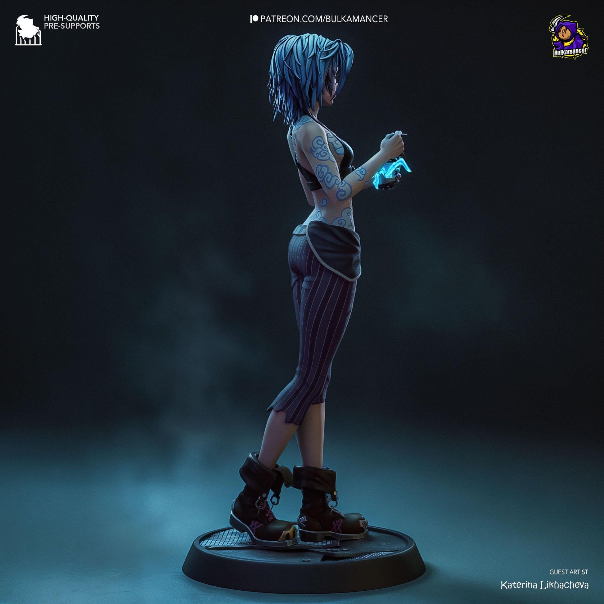 Broken Symbol, Jinx | Resin Garage Kit Sculpture Anime Video Game Fan Art Statue | Bulkamancer Sculpts