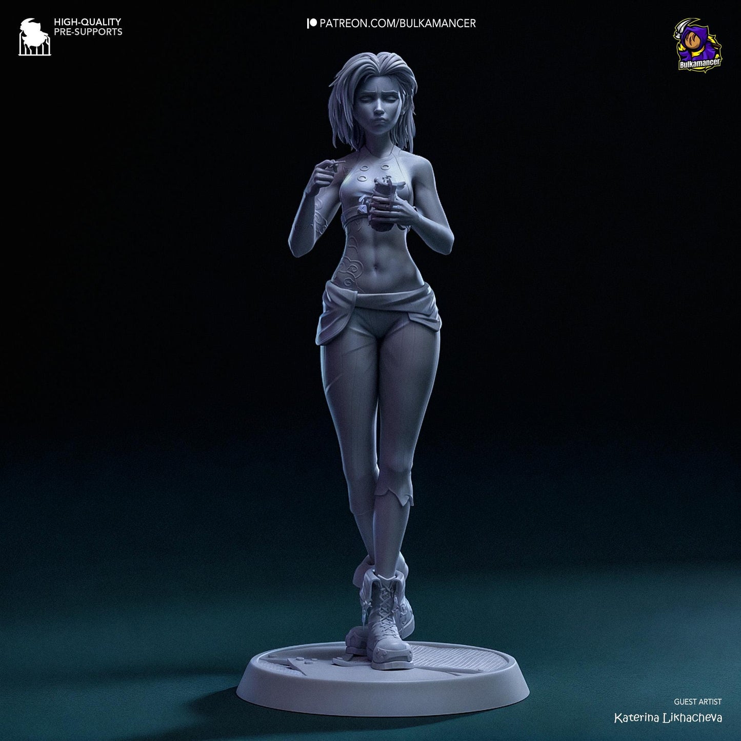 Broken Symbol, Jinx | Resin Garage Kit Sculpture Anime Video Game Fan Art Statue | Bulkamancer Sculpts