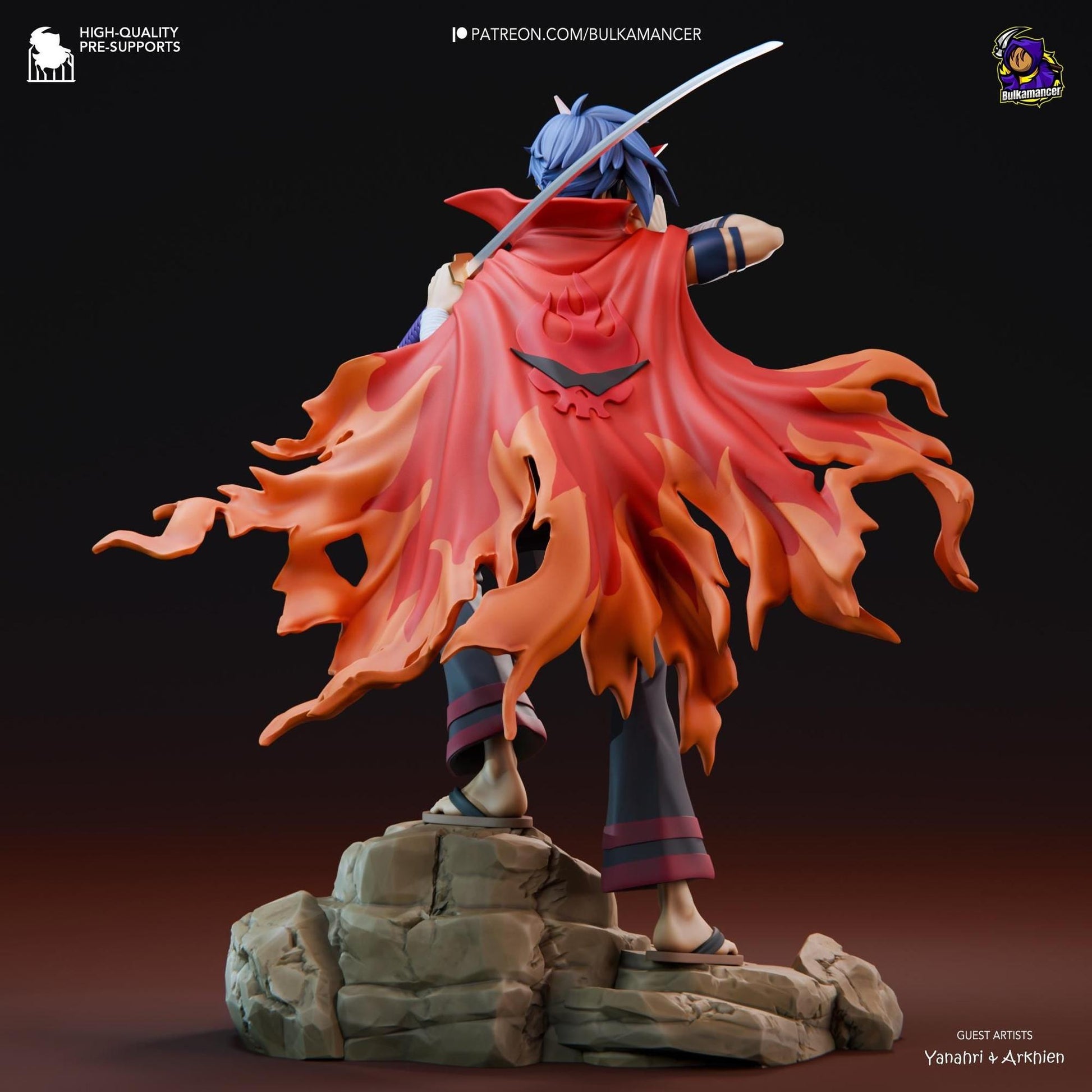Burning Heart | Resin Garage Kit Sculpture Anime Video Game Fan Art Statue | Bulkamancer Sculpts