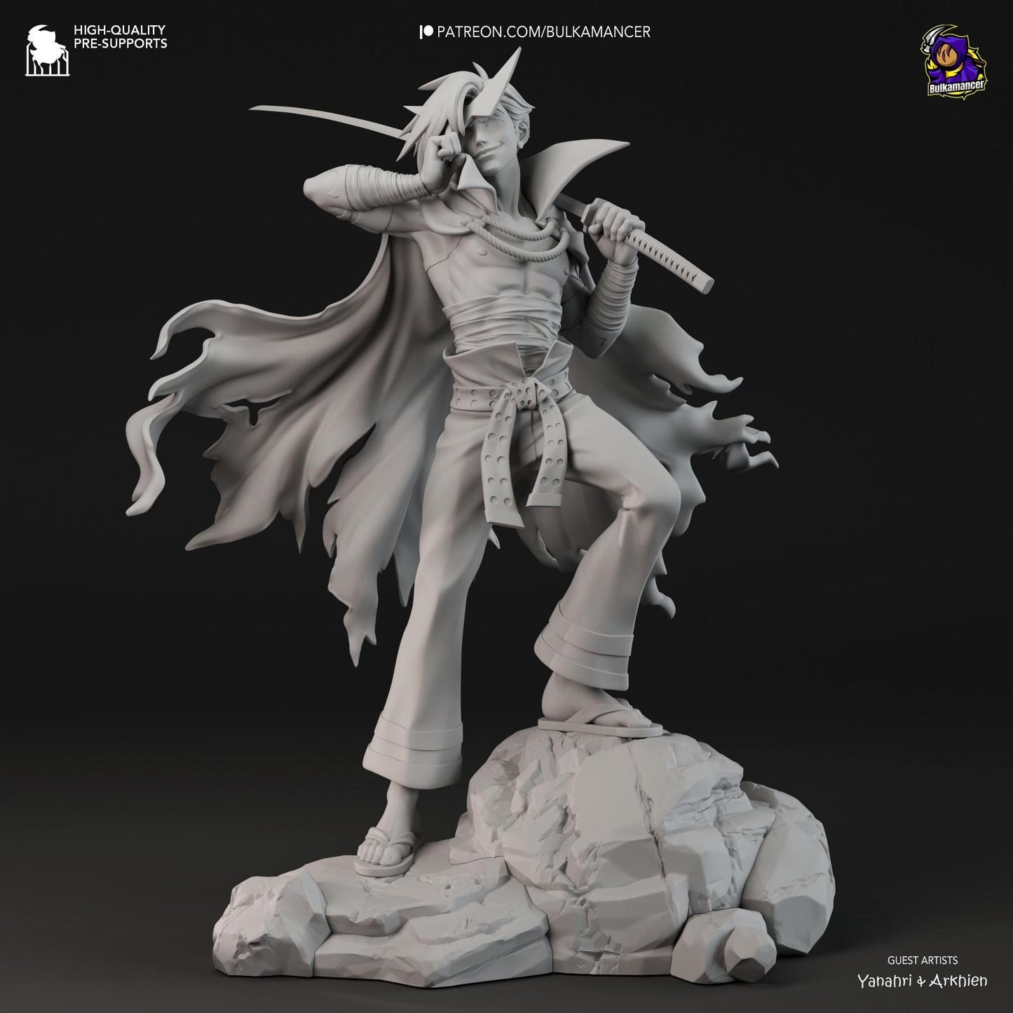 Burning Heart | Resin Garage Kit Sculpture Anime Video Game Fan Art Statue | Bulkamancer Sculpts