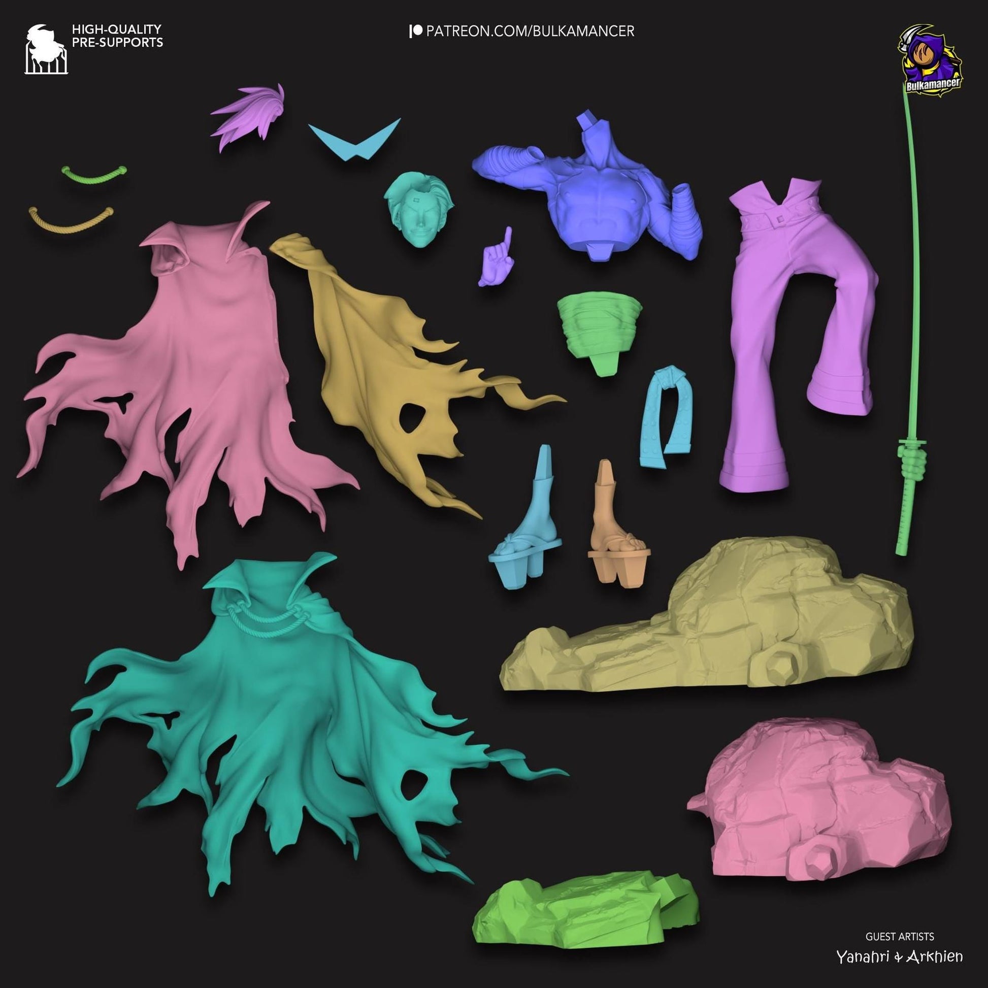 Burning Heart | Resin Garage Kit Sculpture Anime Video Game Fan Art Statue | Bulkamancer Sculpts