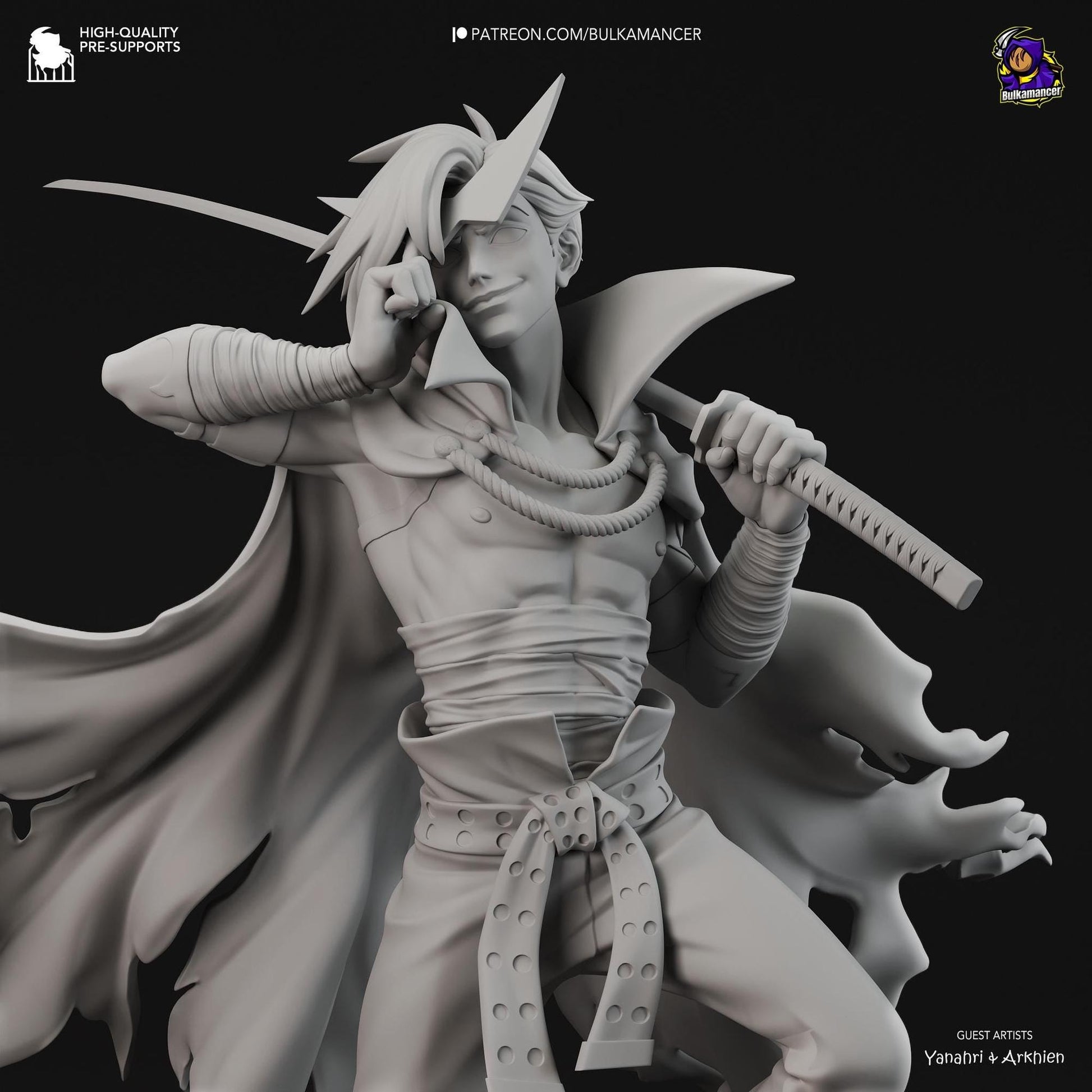 Burning Heart | Resin Garage Kit Sculpture Anime Video Game Fan Art Statue | Bulkamancer Sculpts