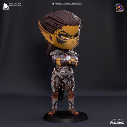 Chibi Judgmental Warrior | Resin Garage Kit Sculpture Anime Video Game Fan Art Statue | Bulkamancer Sculpts
