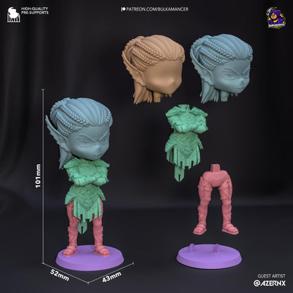 Chibi Judgmental Warrior | Resin Garage Kit Sculpture Anime Video Game Fan Art Statue | Bulkamancer Sculpts