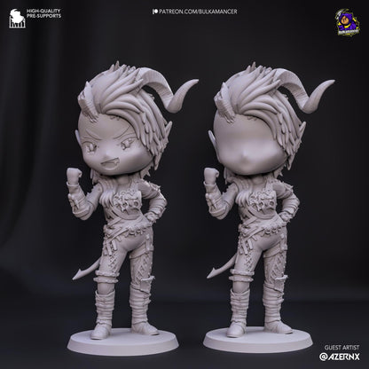 Chibi Scorching Barbarian | Resin Garage Kit Sculpture Anime Video Game Fan Art Statue | Bulkamancer Sculpts