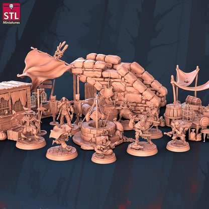 Beggars Guild NPC Set | Tabletop Scale | D&D TTRPG Miniature | STL Miniatures