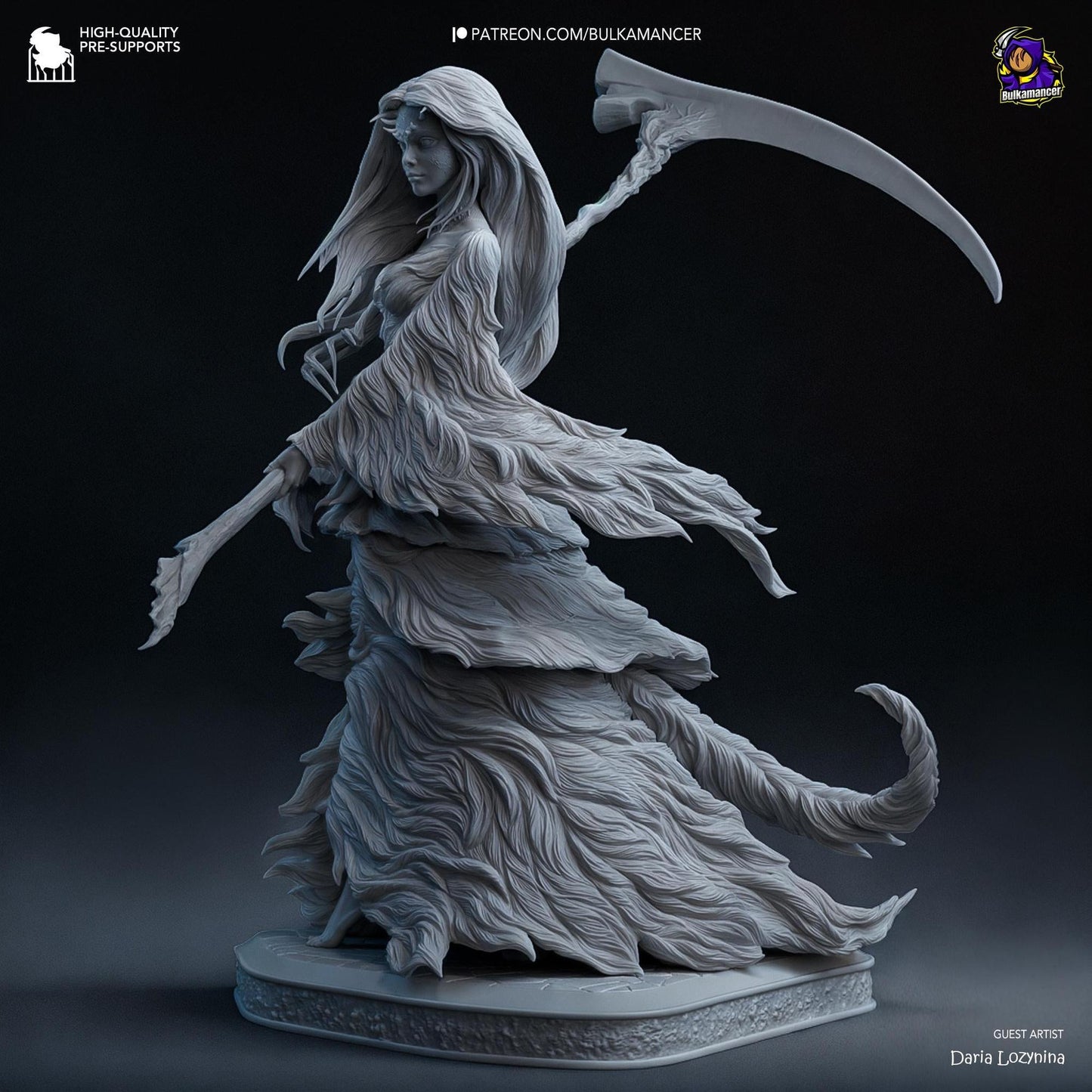 Half-Dragon Maiden | Resin Garage Kit Sculpture Anime Video Game Fan Art Statue | Bulkamancer Sculpts