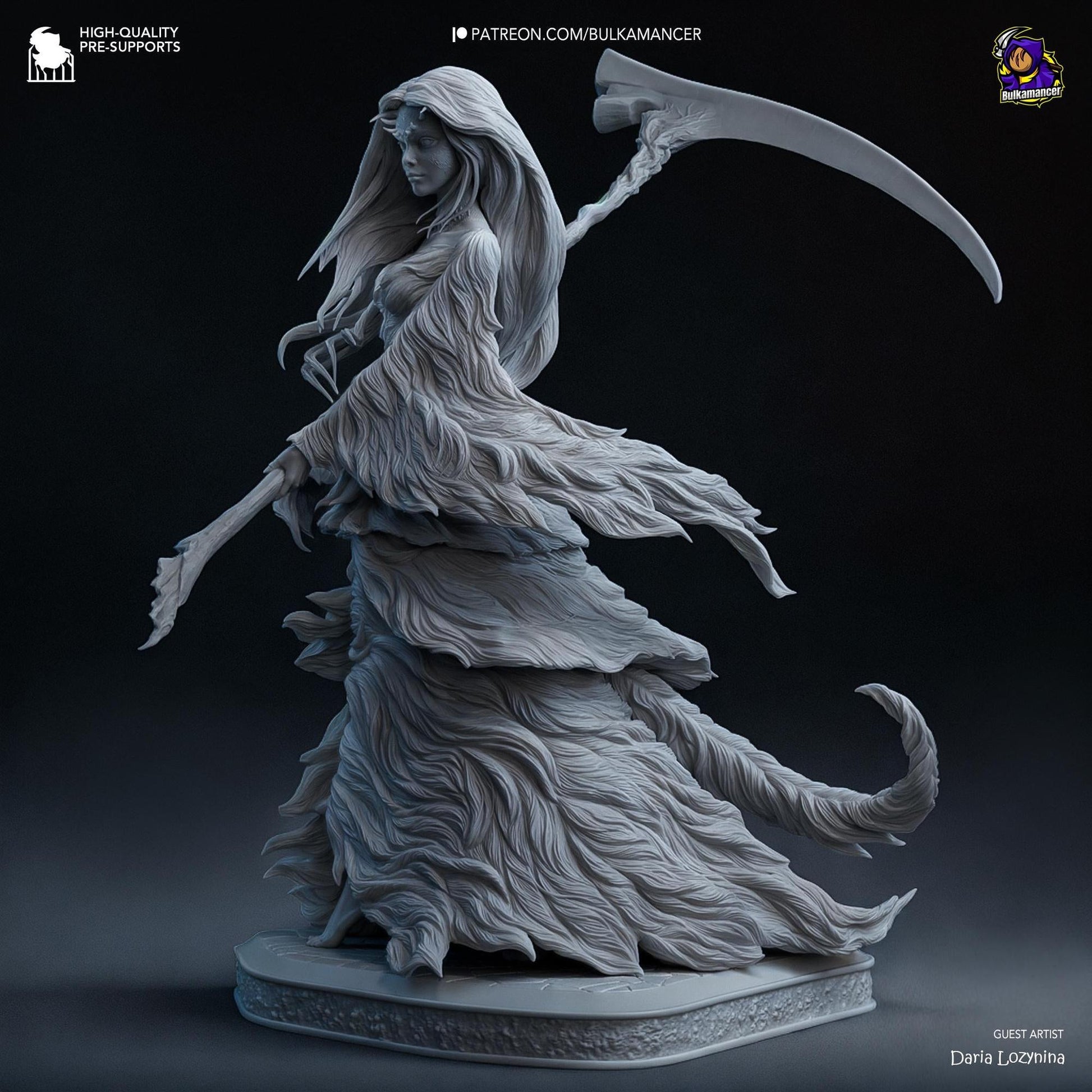 Half-Dragon Maiden | Resin Garage Kit Sculpture Anime Video Game Fan Art Statue | Bulkamancer Sculpts