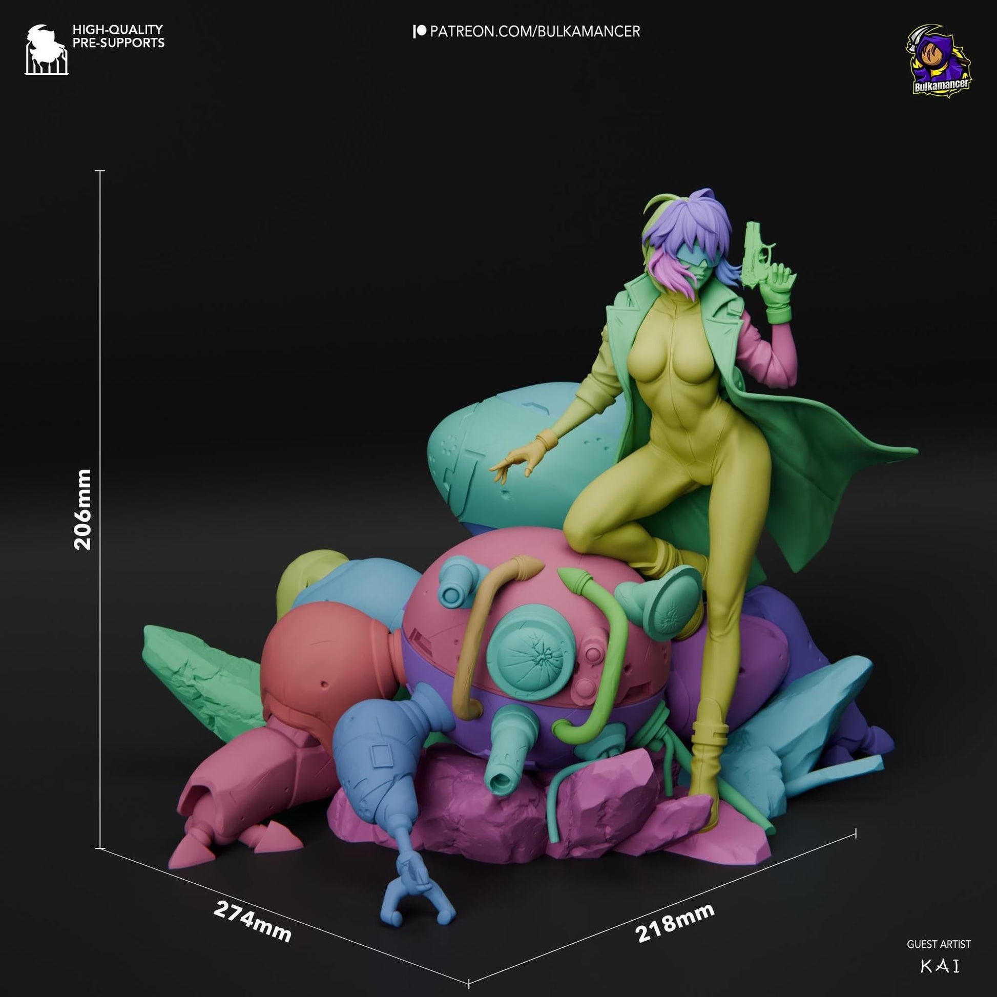 Cyber Ghost | Resin Garage Kit Sculpture Anime Video Game Fan Art Statue | Bulkamancer Sculpts