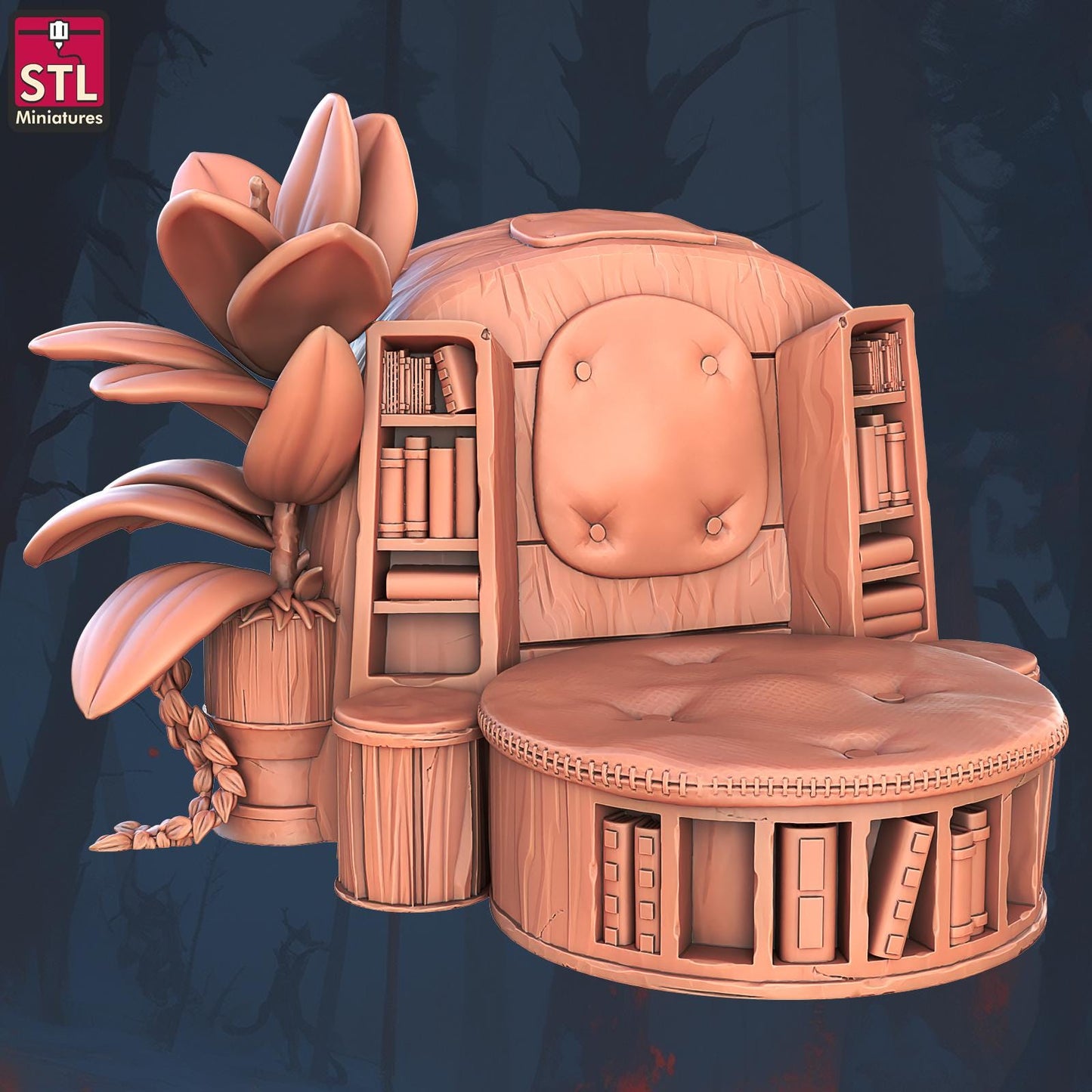 Book and Tomes NPC Set | Tabletop Scale | D&D TTRPG Miniature | STL Miniatures