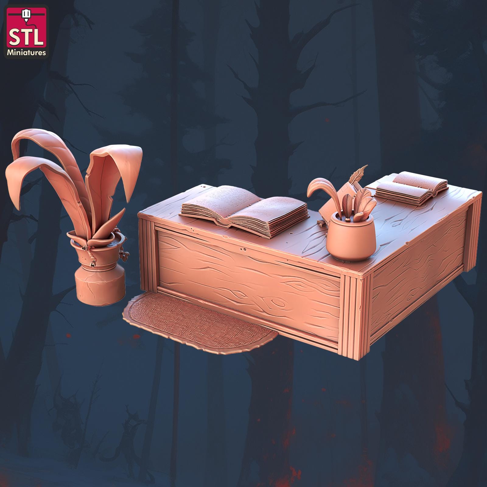 Book and Tomes NPC Set | Tabletop Scale | D&D TTRPG Miniature | STL Miniatures