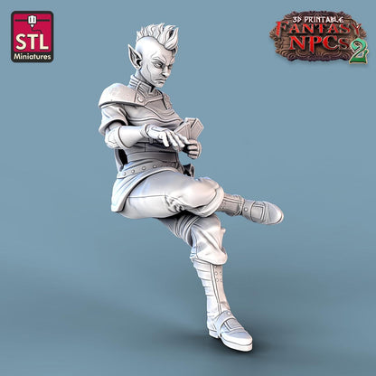 Card Players or Gaming NPC Set | Tabletop Scale | D&D TTRPG Miniature | STL Miniatures