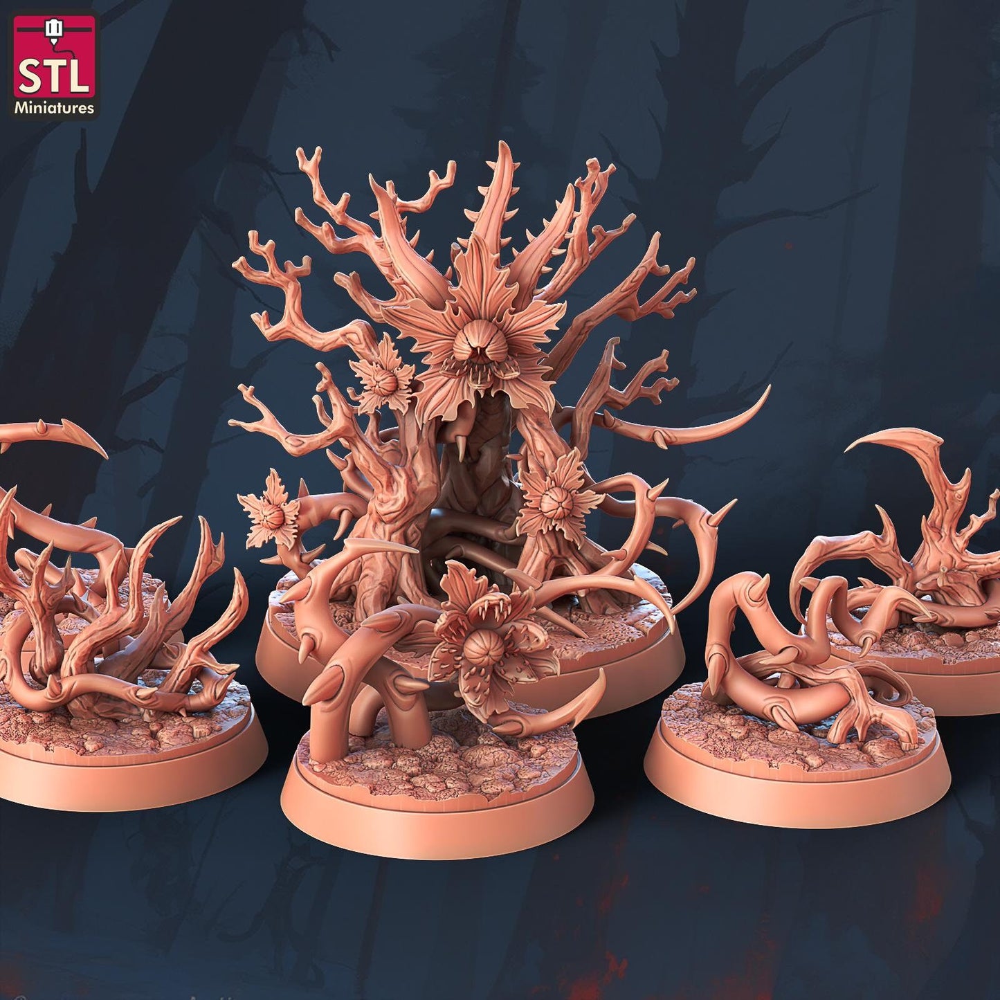 Dark Roots Monster | Tabletop Scale | D&D TTRPG Miniature | STL Miniatures