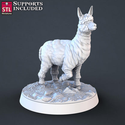 Farm Animals Set | Tabletop Scale | D&D TTRPG Miniature | STL Miniatures