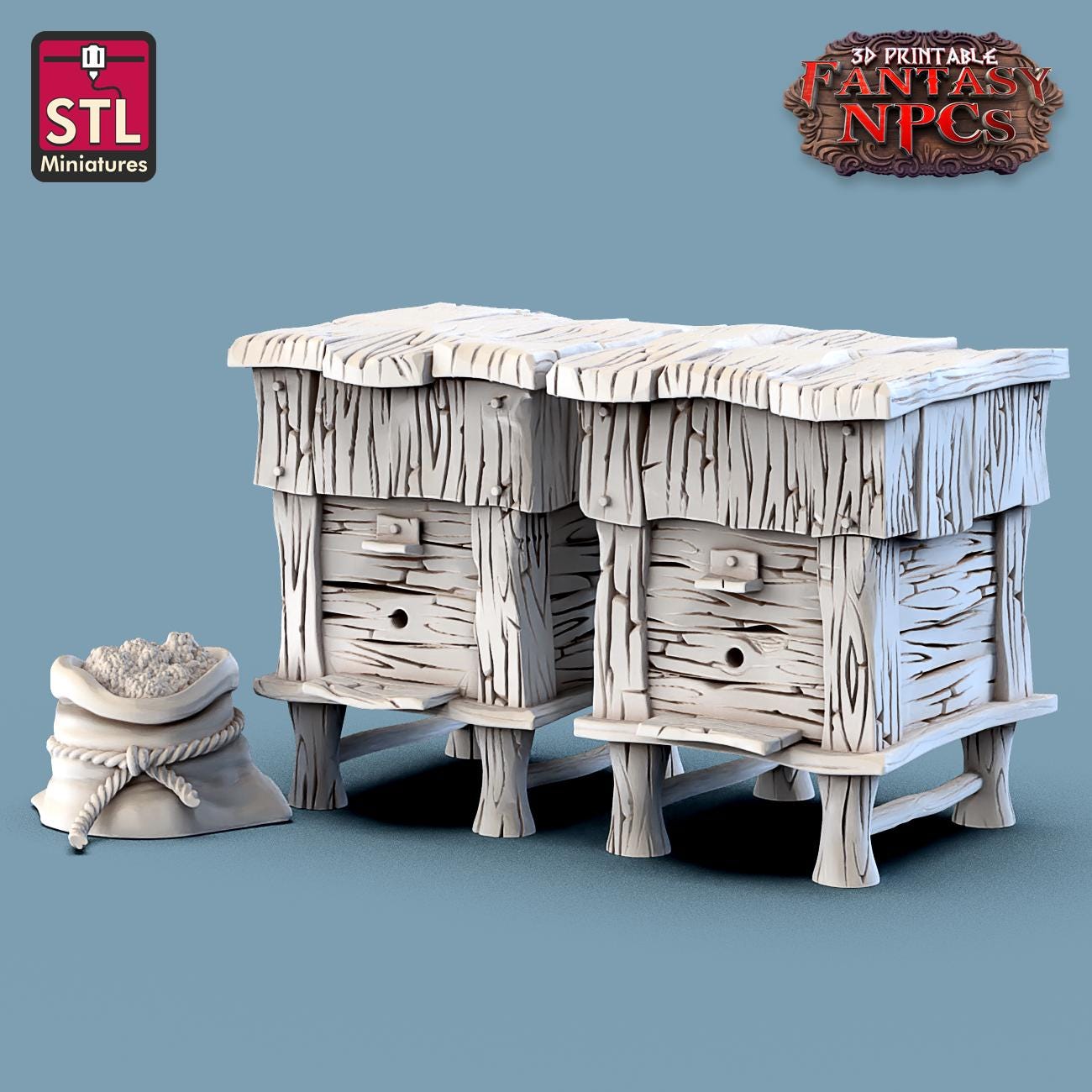 Farmer NPC Set | Tabletop Scale | D&D TTRPG Miniature | STL Miniatures
