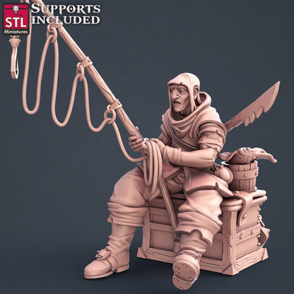 Fishermen NPC Set | Tabletop Scale | D&D TTRPG Miniature | STL Miniatures