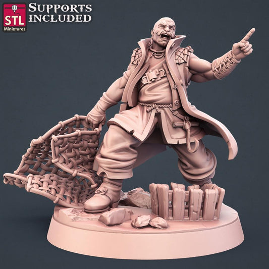 Fishermen NPC Set | Tabletop Scale | D&D TTRPG Miniature | STL Miniatures