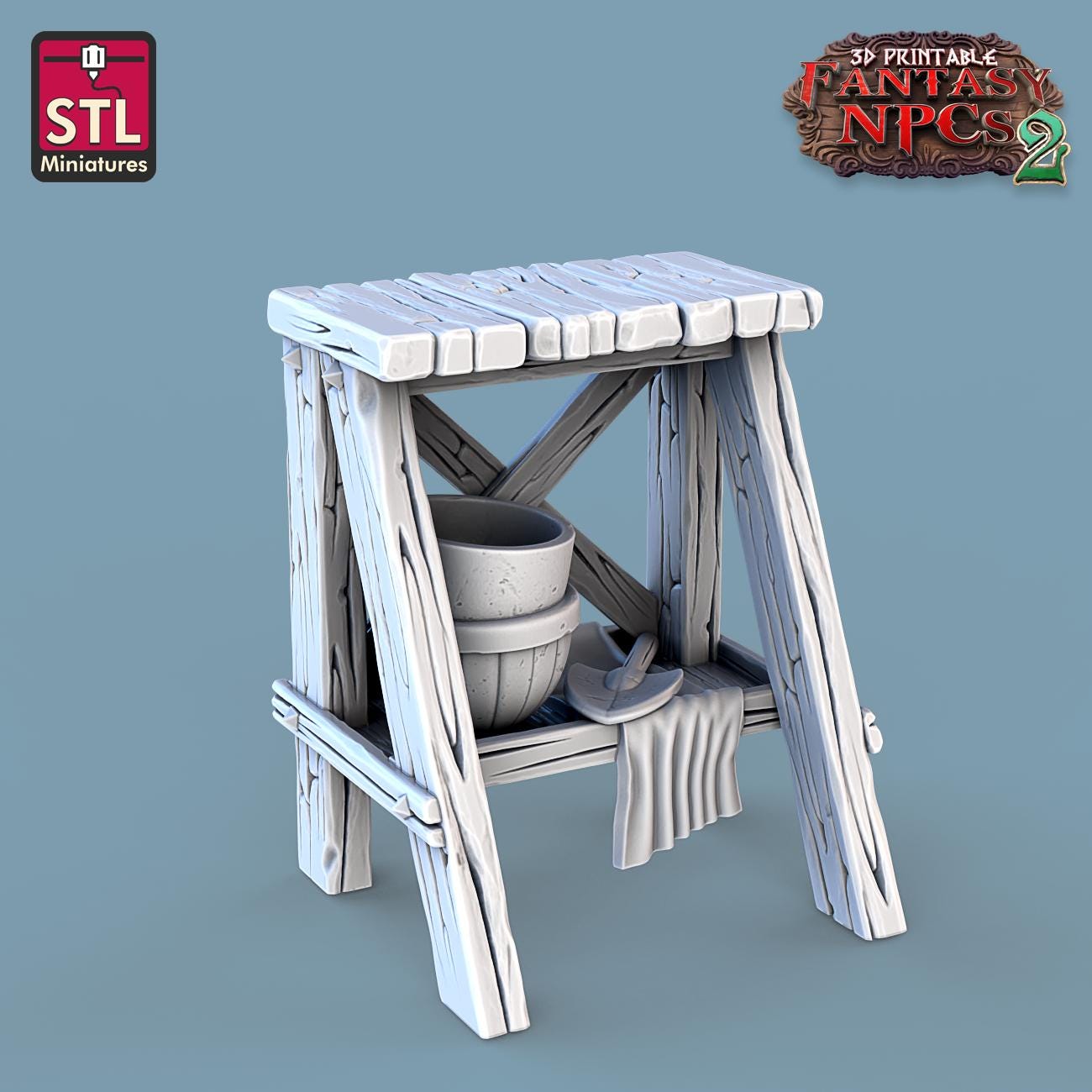 Florist NPC Set | Tabletop Scale | D&D TTRPG Miniature | STL Miniatures