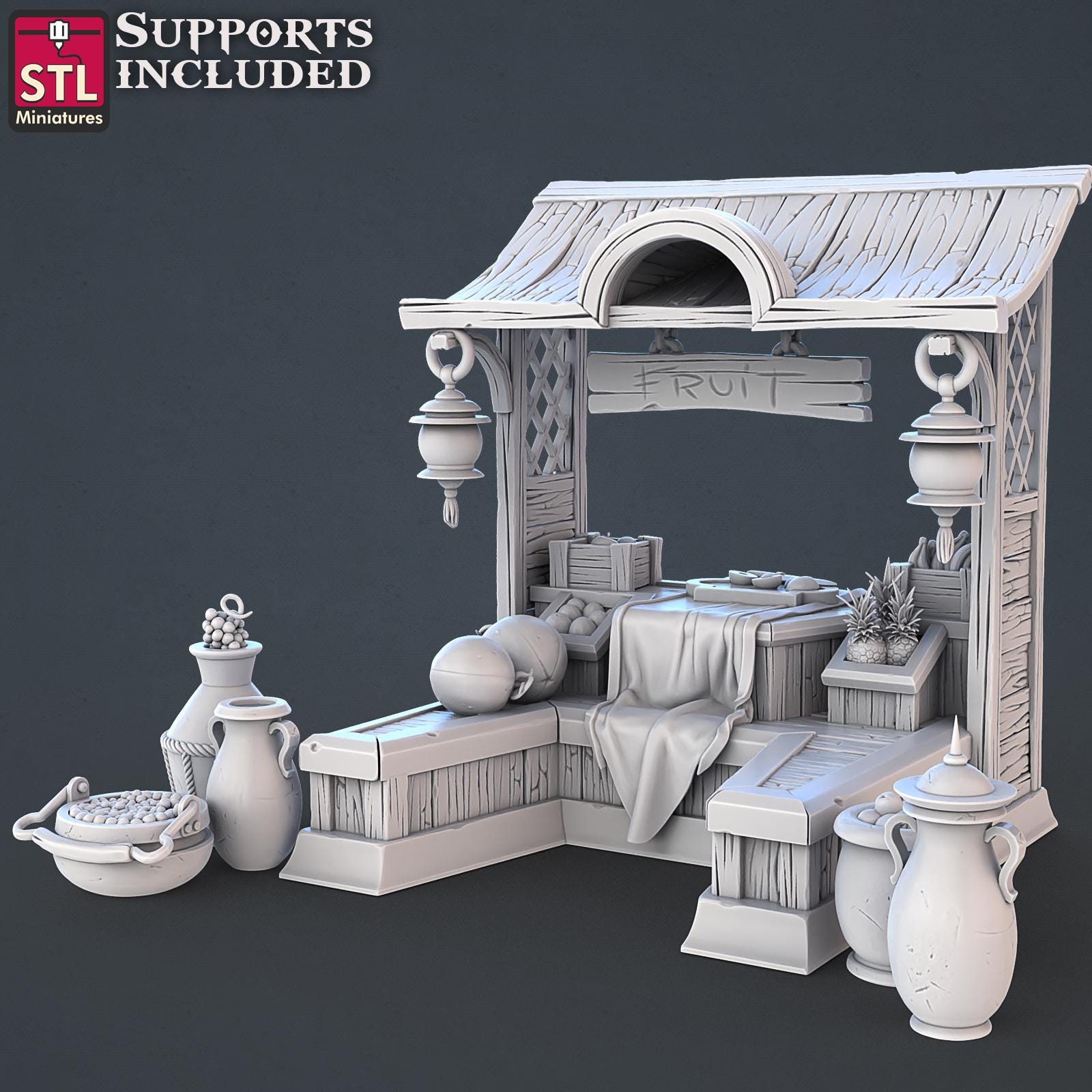 Food Vendors NPC Set | Tabletop Scale | D&D TTRPG Miniature | STL Miniatures