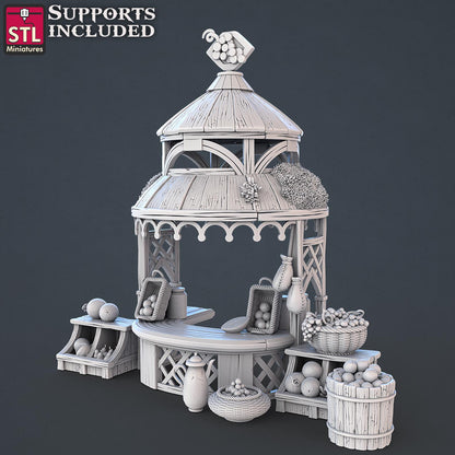 Food Vendors NPC Set | Tabletop Scale | D&D TTRPG Miniature | STL Miniatures