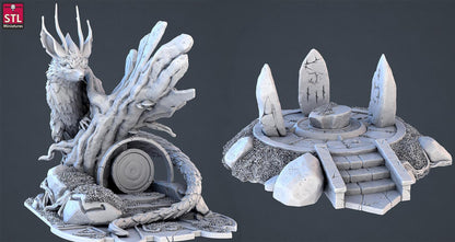 Forest Protectors NPC Set | Tabletop Scale | D&D TTRPG Miniature | STL Miniatures