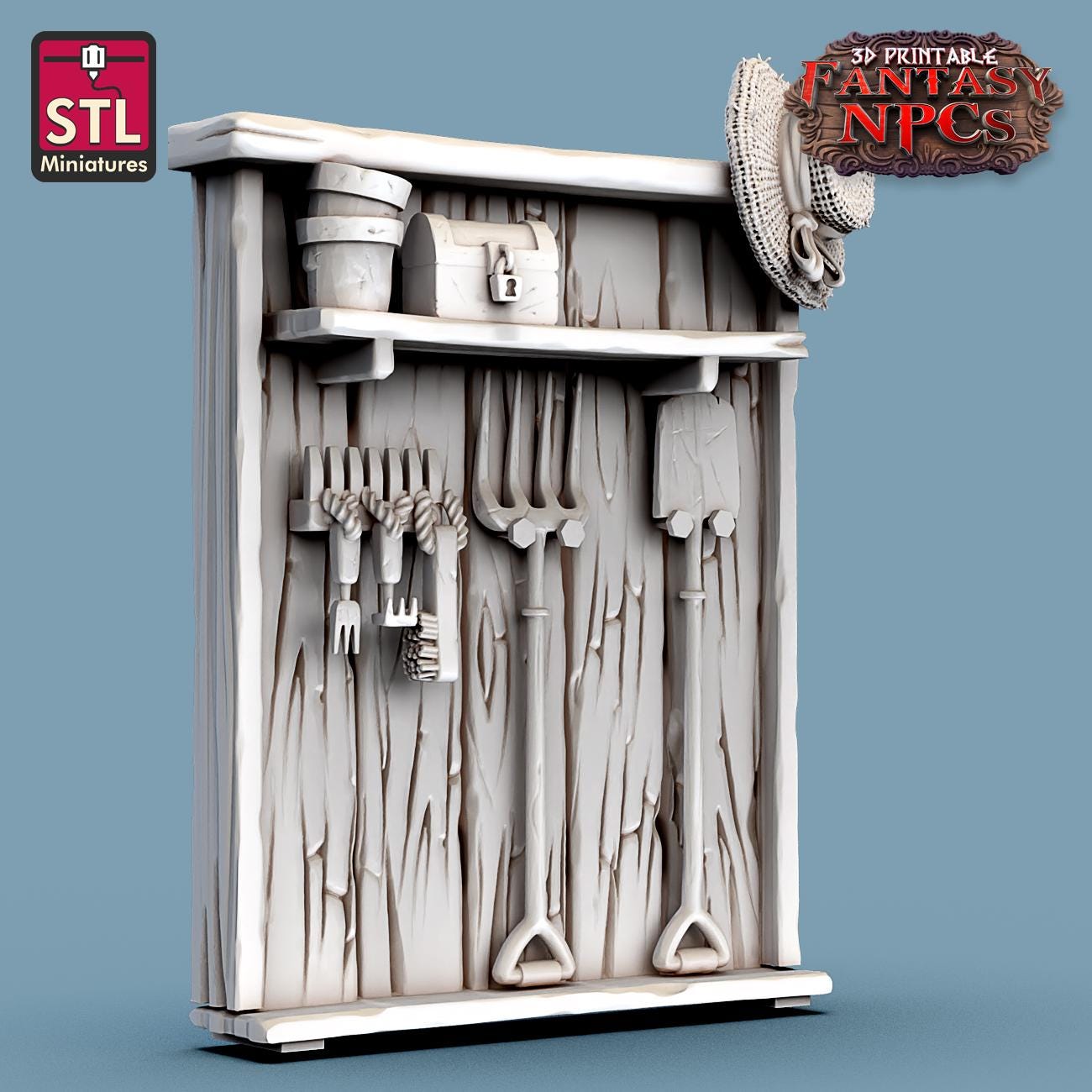 Gardener NPC Set | Tabletop Scale | D&D TTRPG Miniature | STL Miniatures