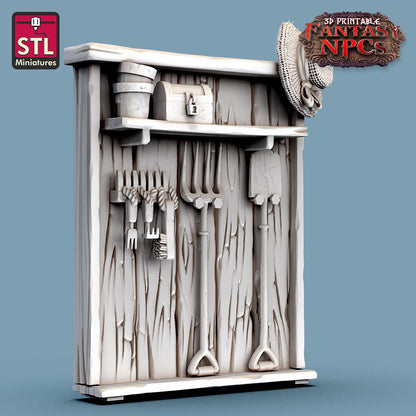 Gardener NPC Set | Tabletop Scale | D&D TTRPG Miniature | STL Miniatures