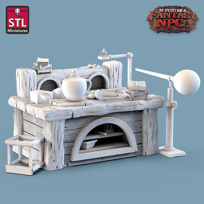 Glassblower NPC Set | Tabletop Scale | D&D TTRPG Miniature | STL Miniatures