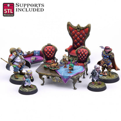 Guild Masters NPC Set | Tabletop Scale | D&D TTRPG Miniature | STL Miniatures