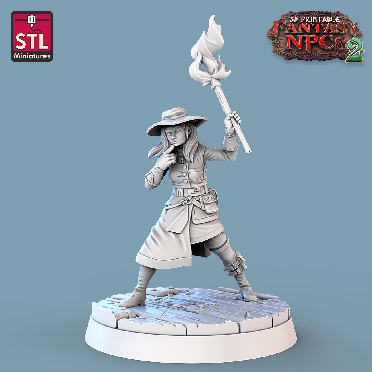 Investigator NPC Set | Tabletop Scale | D&D TTRPG Miniature | STL Miniatures