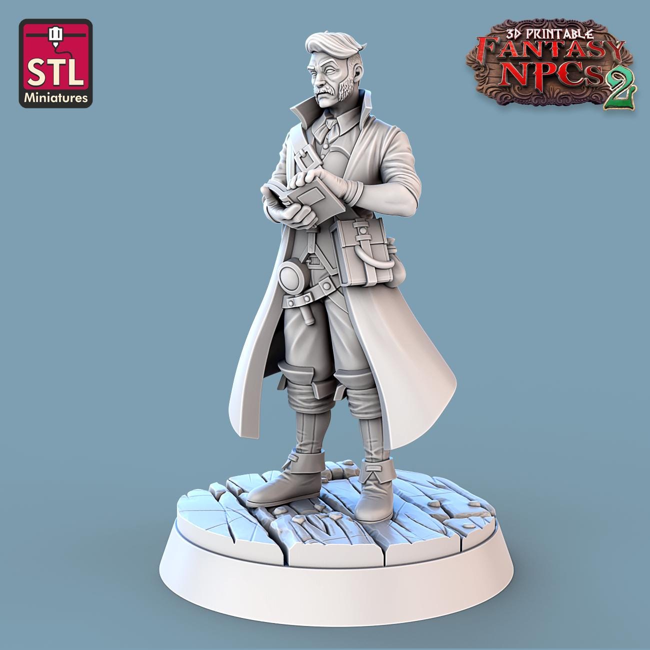 Investigator NPC Set | Tabletop Scale | D&D TTRPG Miniature | STL Miniatures