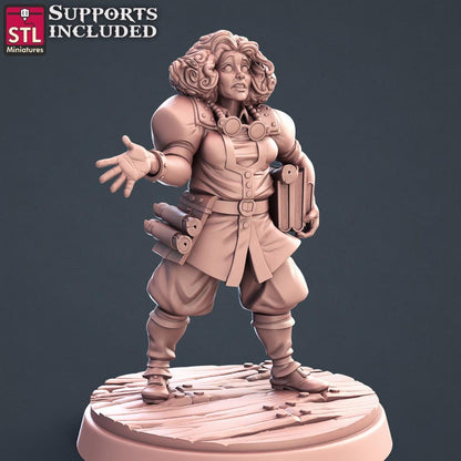 Librarian NPC Set | Tabletop Scale | D&D TTRPG Miniature | STL Miniatures