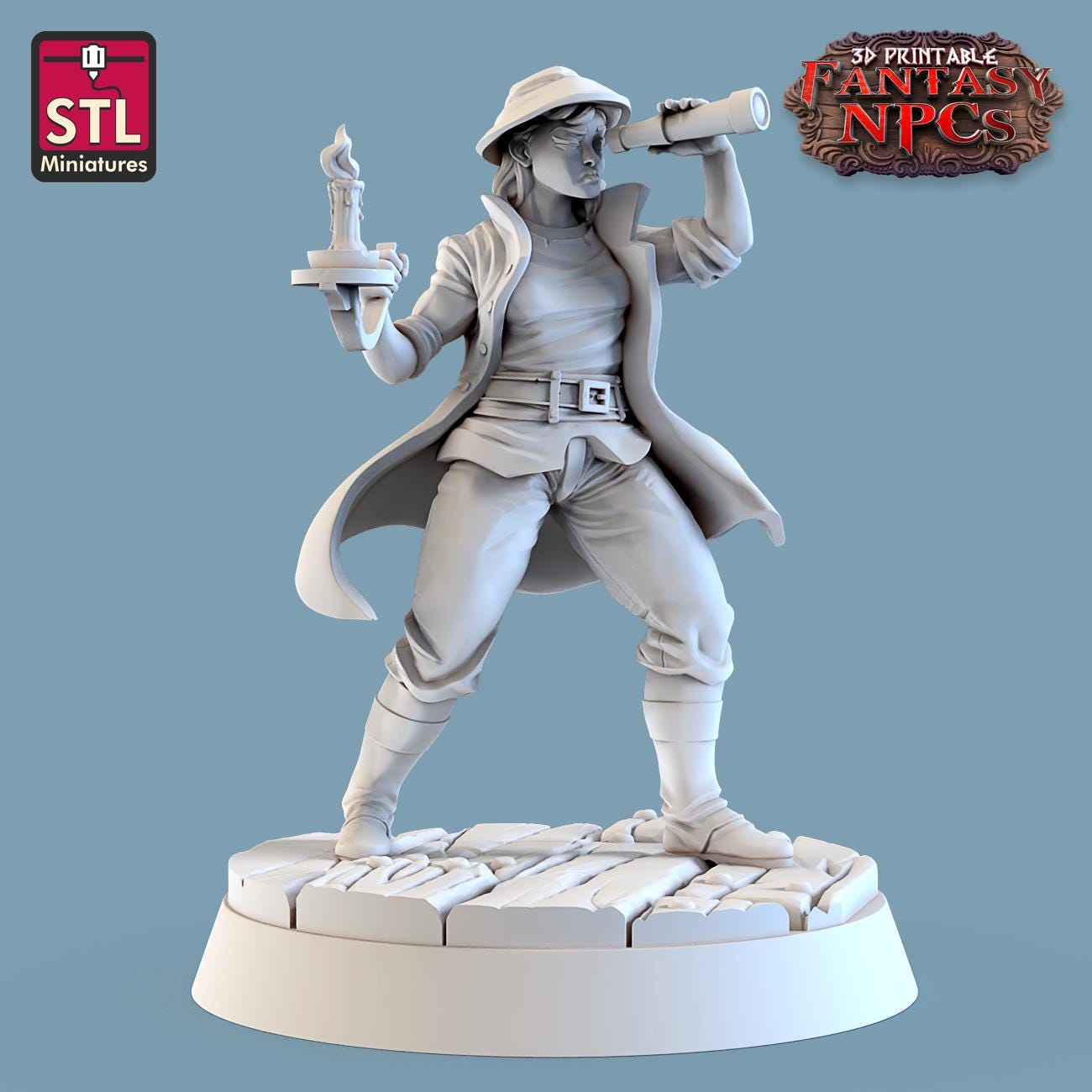 Lighthouse Keeper NPC Set | Tabletop Scale | D&D TTRPG Miniature | STL Miniatures