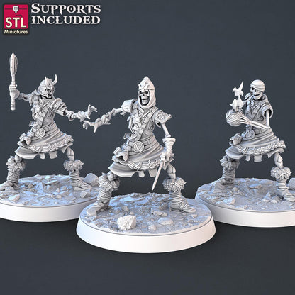 Modular Skeletons Enemy Monster Set | Tabletop Scale | D&D TTRPG Miniature | STL Miniatures