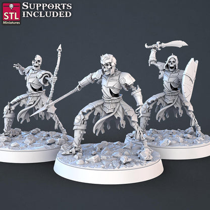Modular Skeletons Enemy Monster Set | Tabletop Scale | D&D TTRPG Miniature | STL Miniatures